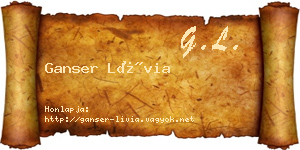 Ganser Lívia névjegykártya